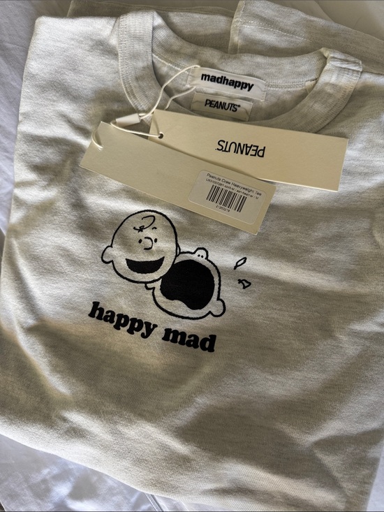 Madhappy Other - Madhappy White 'happy mad' Peanuts Graphic Tee